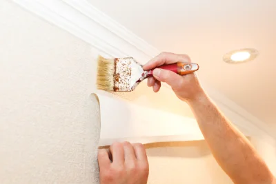 Pose de papier peint à Vertrieu — revêtements muraux et toiles de verre